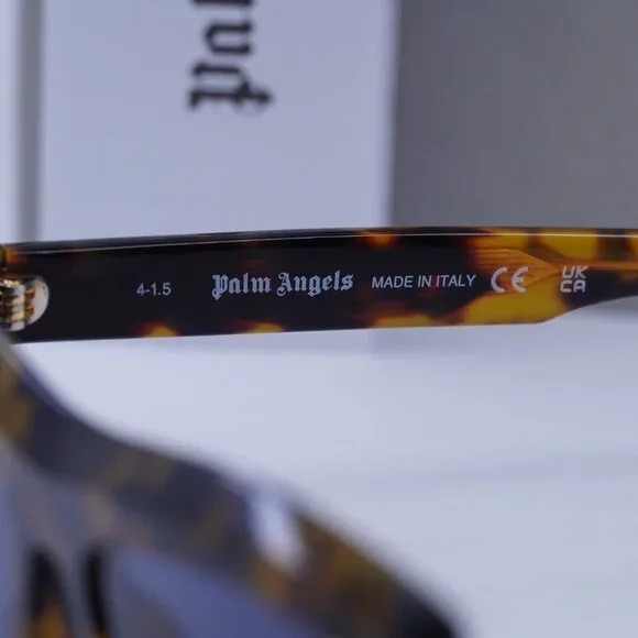 Palm Angels PERI10E CLAIRE 6045 Cat Eye Sunglasses - Havana/Blue display picture 3